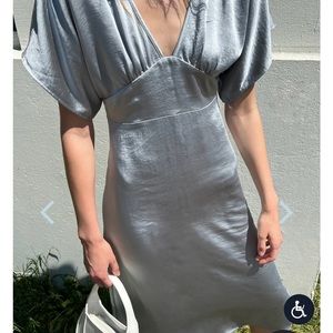 Oak and fort satin blue dress- NWT